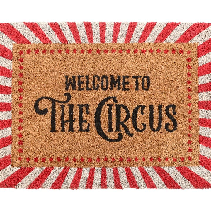 Welcome to the Circus Striped Doormat