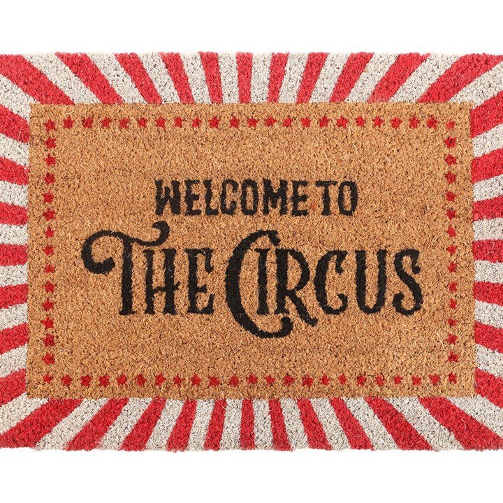 The Fashion Gift Shop: Welcome to the Circus Striped Doormat by Jones Home & Gifts, Rugs & Doormats