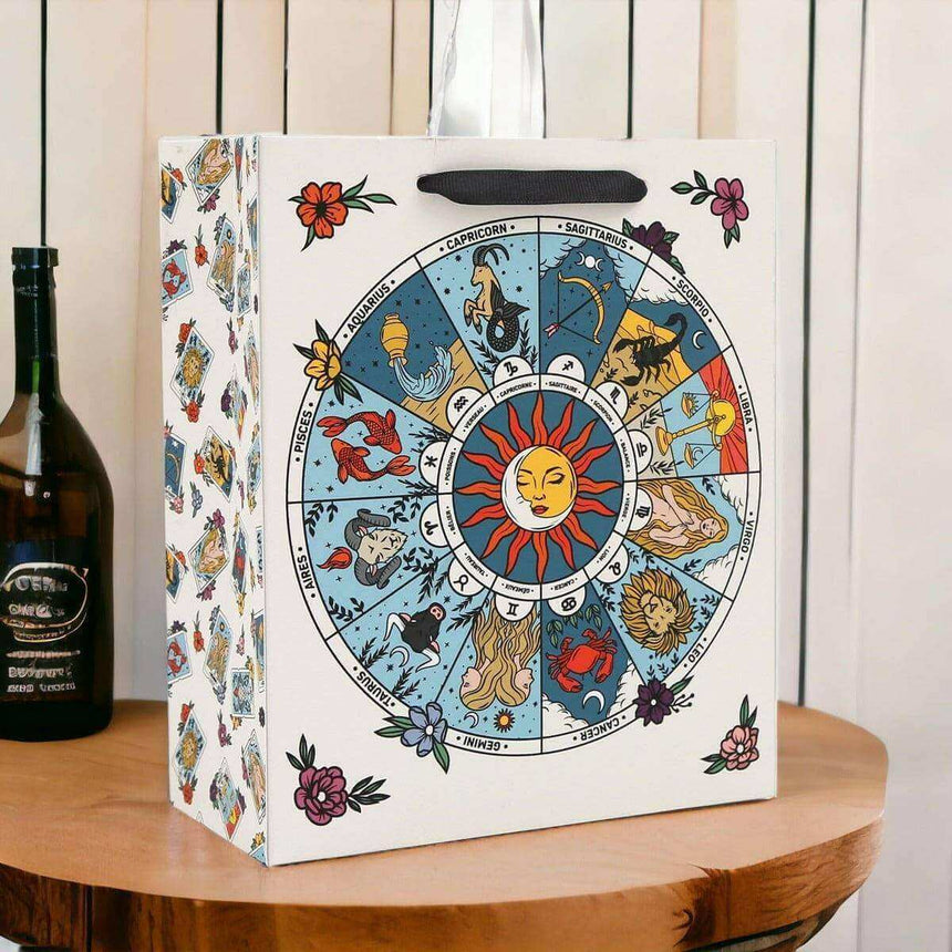 The Fashion Gift Shop: Sun and Moon Zodiac Designs Gift Bag with Astrological Signs by Sil, Gift Bag