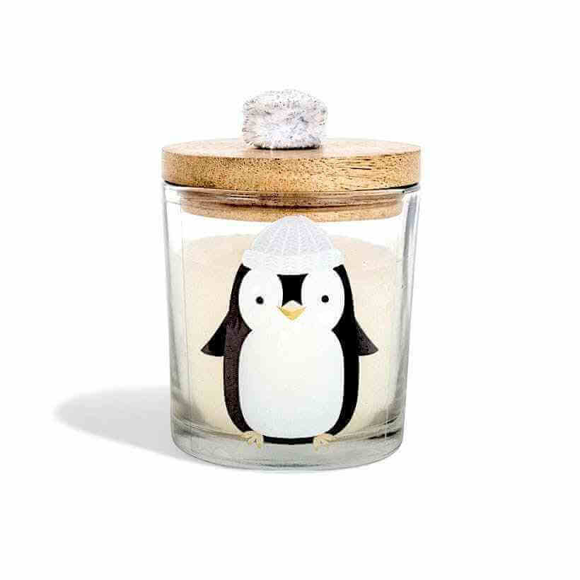 Frosty Vanilla Penguin Candle, Home Fragrance Boxed Candles Pompom