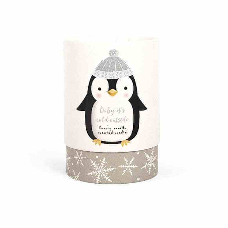 Frosty Vanilla Penguin Candle, Home Fragrance Boxed Candles Pompom