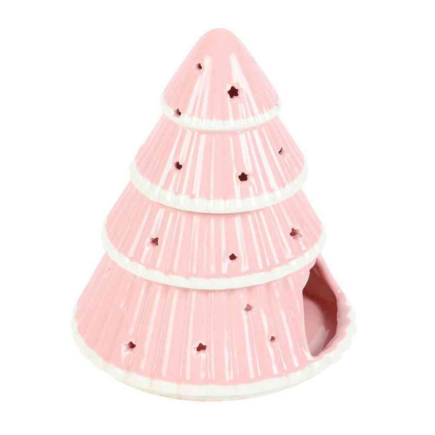 The Fashion Gift Shop: Pink Christmas Tree Oil Burner, Christmas Decorations by Jones Home & Gifts, Oil Burner & Wax Melters