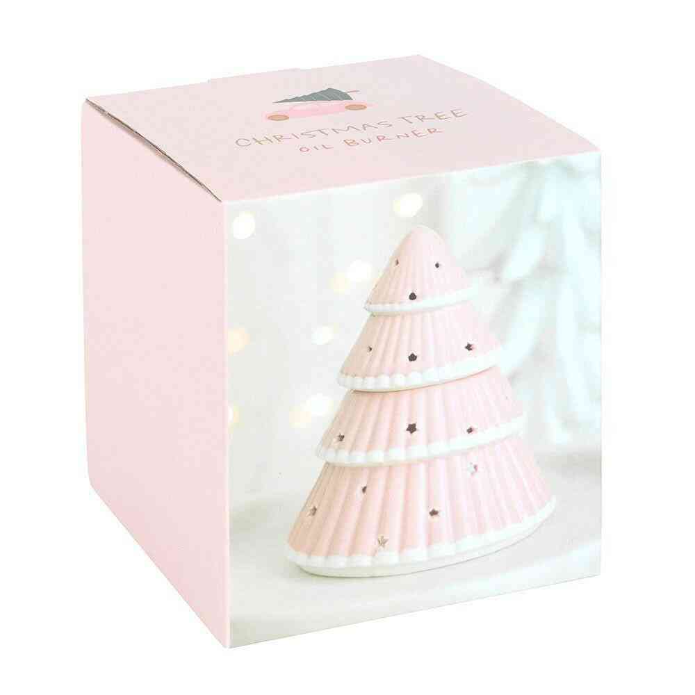 Pink Christmas Tree Oil Burner, Christmas Decorations by Jones Home & Gifts