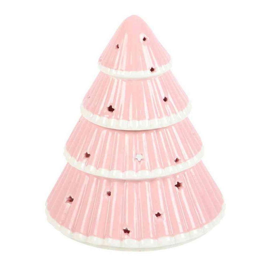 The Fashion Gift Shop: Pink Christmas Tree Oil Burner, Christmas Decorations by Jones Home & Gifts, Oil Burner & Wax Melters