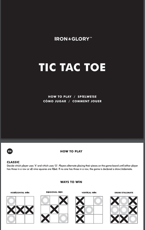 The Fashion Gift Shop: Tic - Tac - Toe - Iron & Glory Wooden Noughts & Crosses Game by Iron and Glory, Games & Puzzles