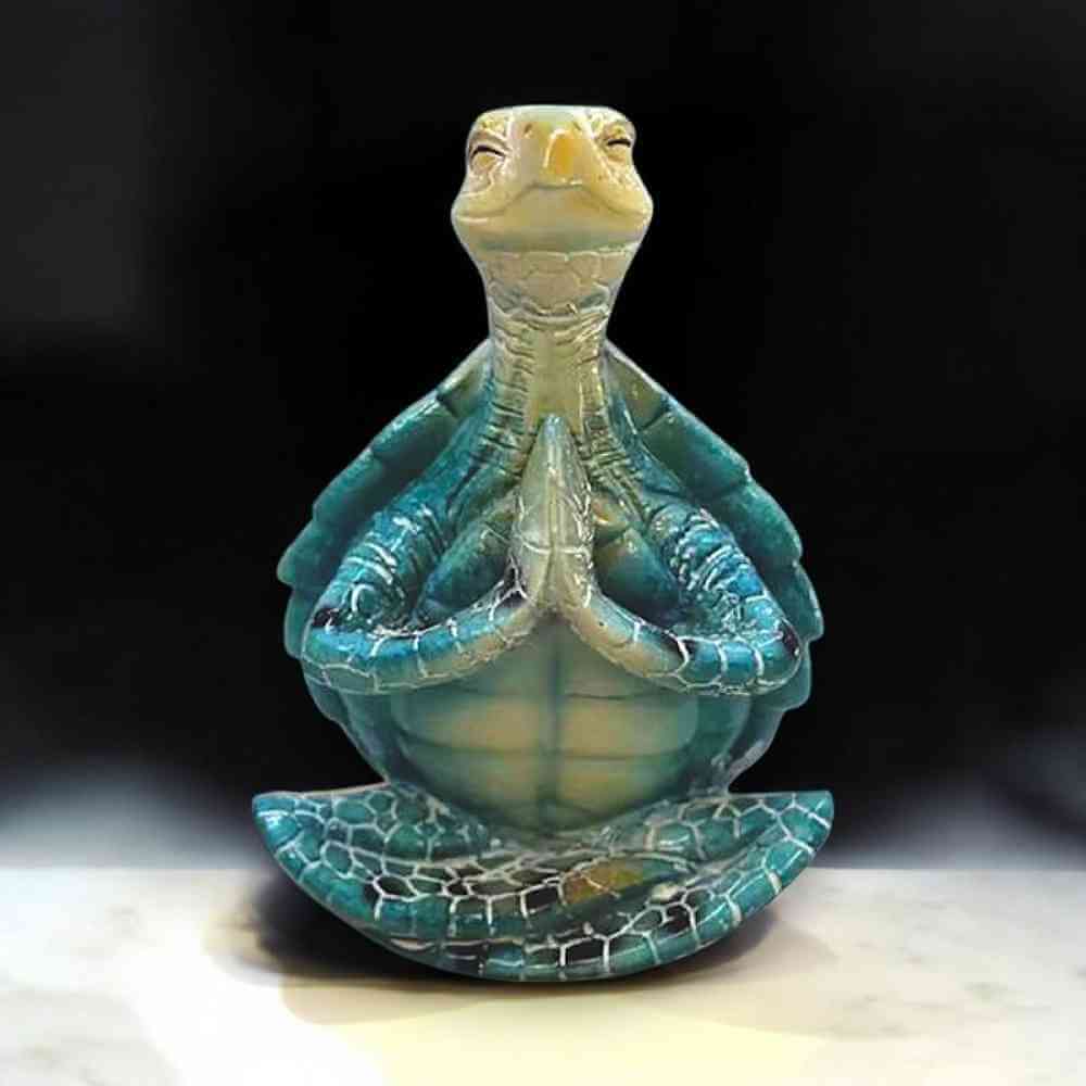 Sea Turtle Figurine Peacefulness Yoga Meditating by Fashion Accessories