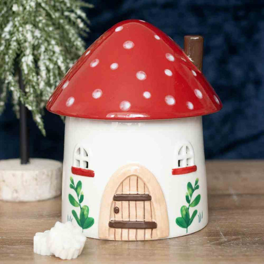 The Fashion Gift Shop: Mushroom House Oil Burner and Wax Warmer by Jones Home & Gifts, Oil Burner & Wax Melters