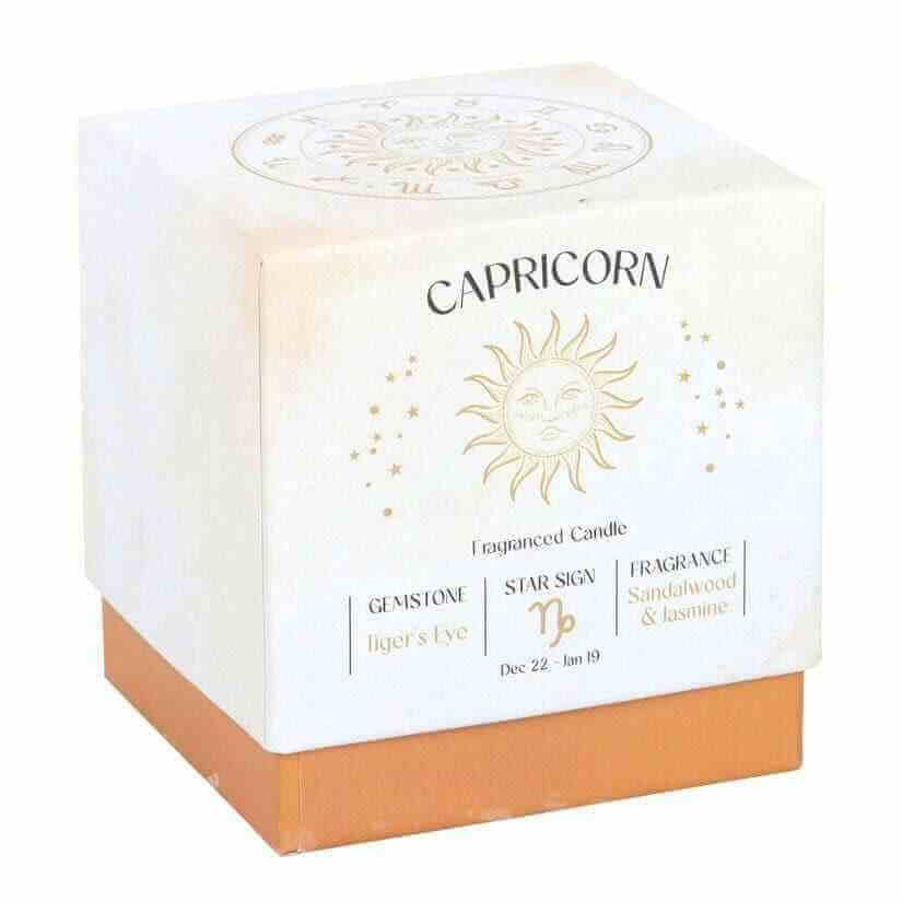 The Fashion Gift Shop: Capricorn Sandalwood & Jasmine Gemstone Zodiac Candle by Jones Home & Gifts, Candles