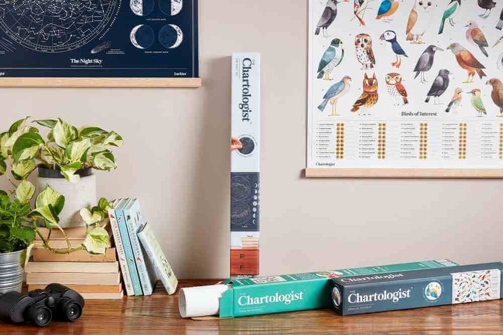 Chartologist - Night-Sky, Guide to Moon Phases, Scratch off Poster by SuckUK