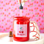 The Fashion Gift Shop: Classic Glossy Cherry - Red Jam Jar, Oil Burner and Wax Warmer, Summer, Classic by Jones Home & Gifts, Oil Burner & Wax Melters