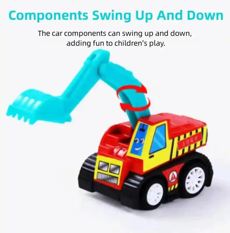The Fashion Gift Shop: Construction Vehicles Pull - Back and Go Trucks and Diggers Toys Set of 6 🚧 by Small Toys, Toy Cars