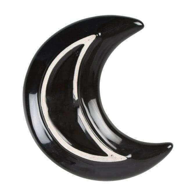 The Fashion Gift Shop: Crescent Moon Dark Forest Print Trinket Jewellery Dish by Spirit of equinox, Jewellery Dish