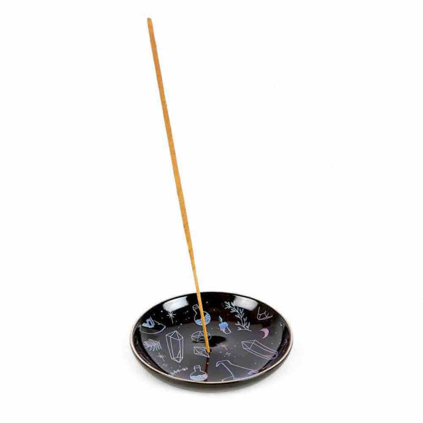 The Fashion Gift Shop: Crystal Witch Incense Holder Plate, Hats, and Potions Decor by Spirit of equinox, Incense Holders