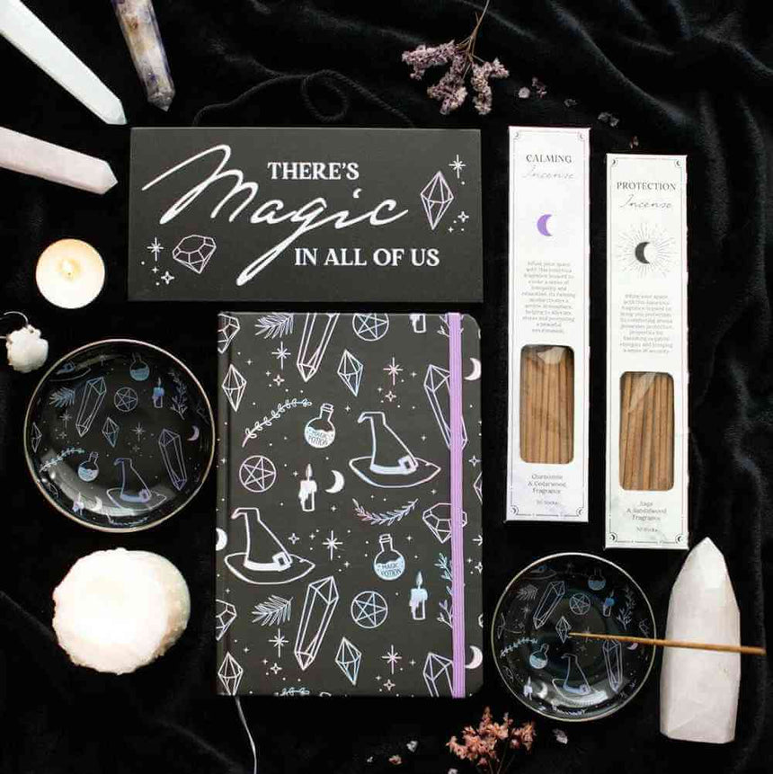 The Fashion Gift Shop: Crystal Witch Incense Holder Plate, Hats, and Potions Decor by Spirit of equinox, Incense Holders