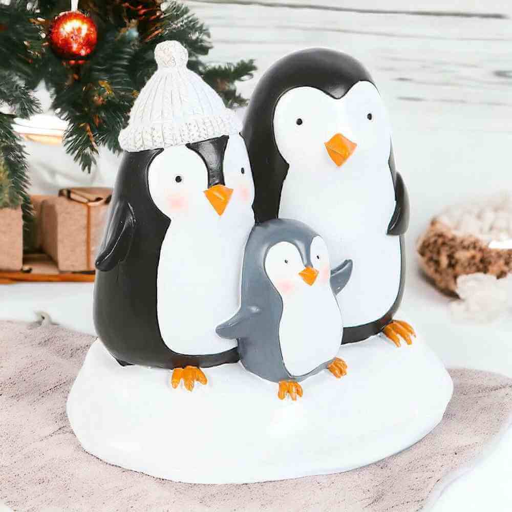The Fashion Gift Shop: Cute Penguin Family Resin Ornament, Home Decorations by Jones Home & Gifts, Ornaments