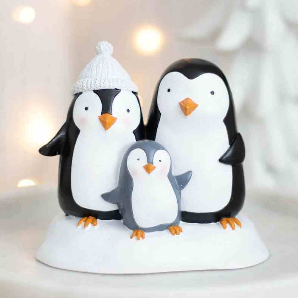 The Fashion Gift Shop: Cute Penguin Family Resin Ornament, Home Decorations by Jones Home & Gifts, Ornaments