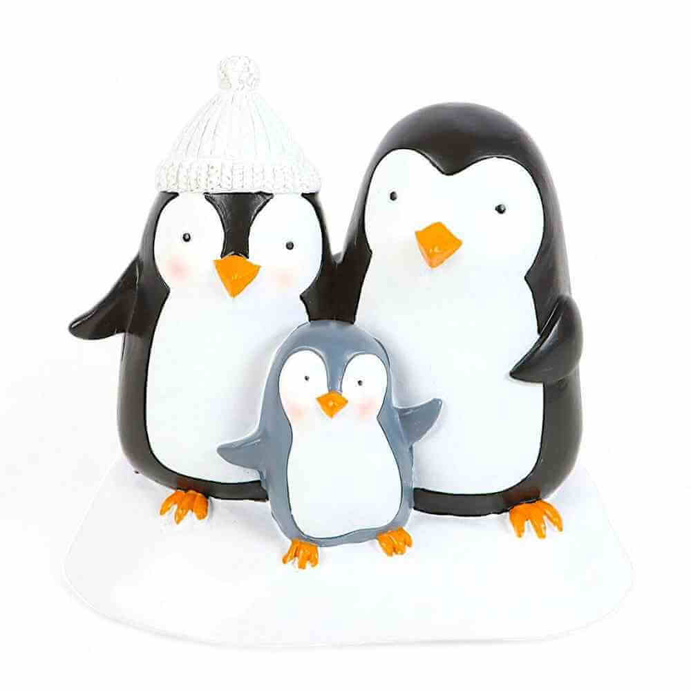 The Fashion Gift Shop: Cute Penguin Family Resin Ornament, Home Decorations by Jones Home & Gifts, Ornaments