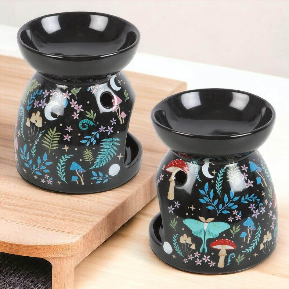 The Fashion Gift Shop: Dark Forest Print Oil Burner Wax Melter Home Fragrance by Spirit of equinox, Oil Burner & Wax Melters
