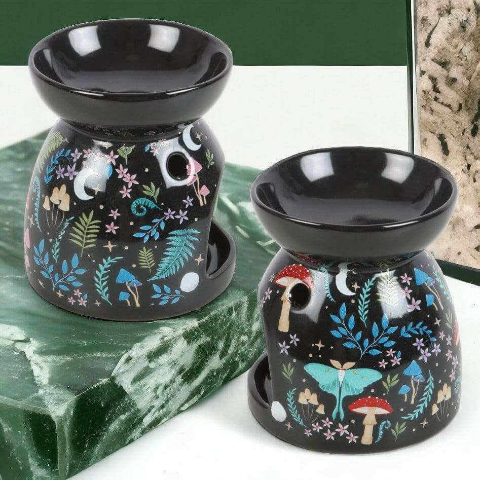 The Fashion Gift Shop: Dark Forest Print Oil Burner Wax Melter Home Fragrance by Spirit of equinox, Oil Burner & Wax Melters