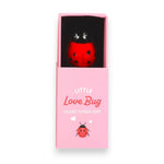 Glass Love Bug and Heart Tokens Gifts For Valentines