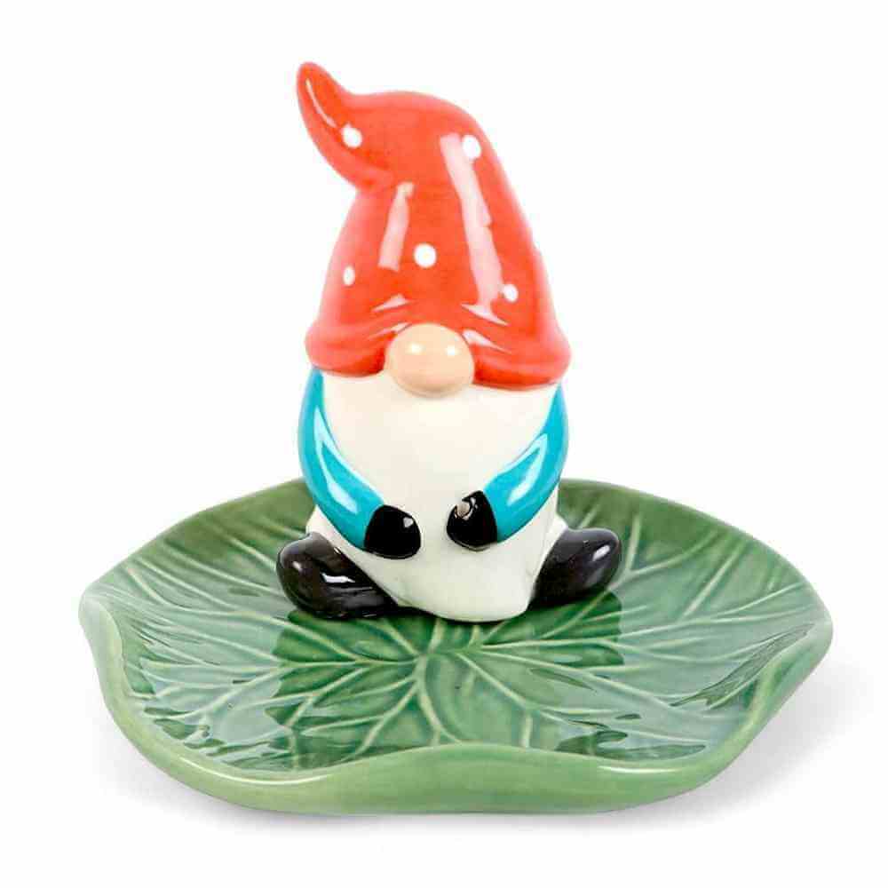 Gonk with Lily Pad Incense Stick Holder by Jones Home & Gifts