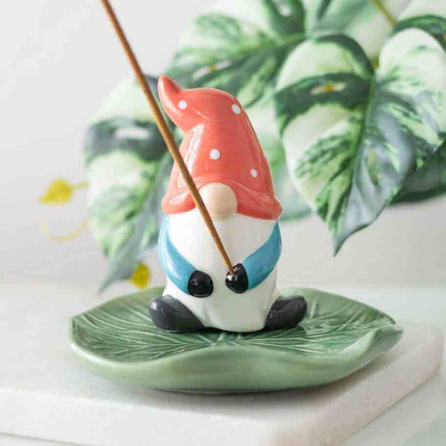The Fashion Gift Shop: Gonk with Lily Pad Incense Stick Holder by Jones Home & Gifts, Incense Holders