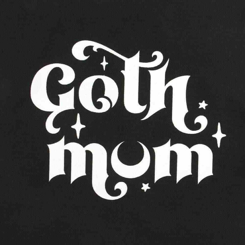 The Fashion Gift Shop: Goth Mum Polycotton Tote Bag Stylish Black Canvas Bag by Spirit of equinox, Lunch Boxes & Totes