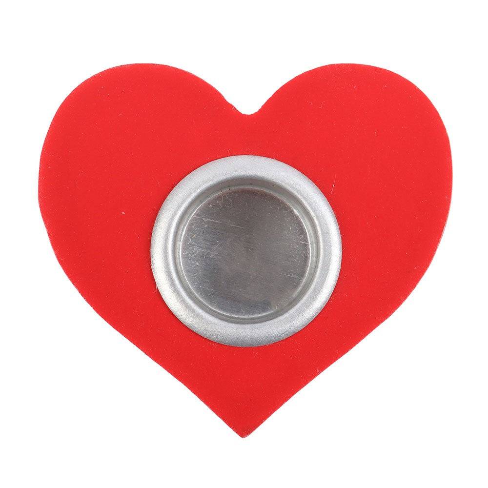 Red Heart Wooden Elegance Taper Candle Holder by Jones Home & Gifts