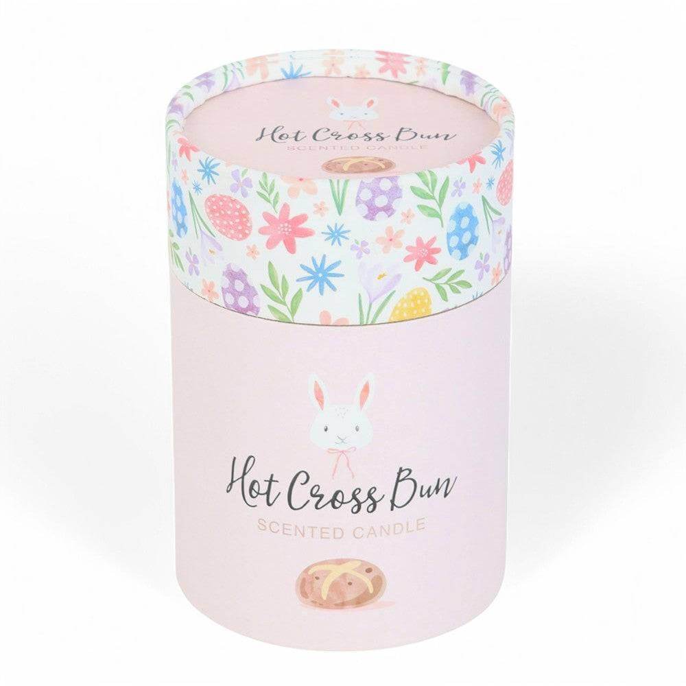 The Fashion Gift Shop: Hot Cross Bun Candle, Bunny Design with Pompom and Floral Print by Jones Home & Gifts, Candles