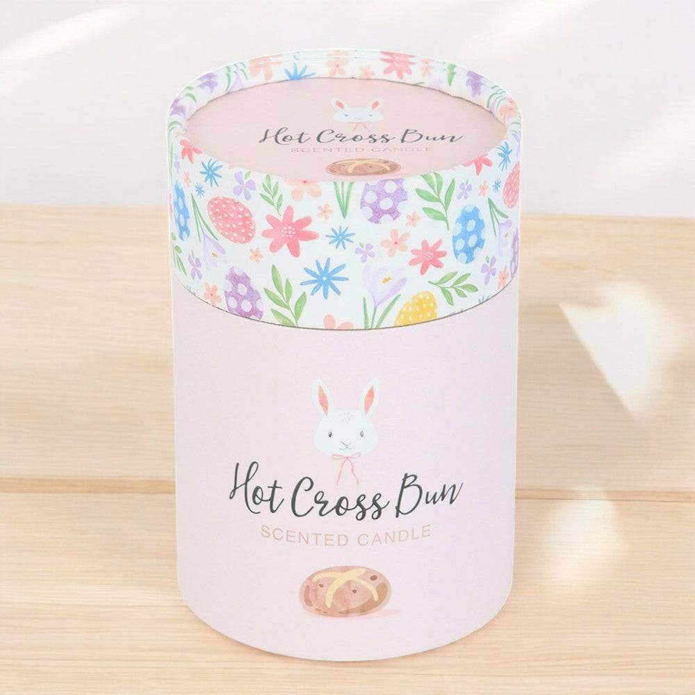 The Fashion Gift Shop: Hot Cross Bun Candle, Bunny Design with Pompom and Floral Print by Jones Home & Gifts, Candles