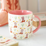 The Fashion Gift Shop: Cowboy Mugs with Cowboy Boots and Howdy Printed Allover by Retro Rodeo collection of cowboy, Mugs and Cups