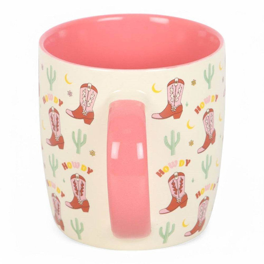 The Fashion Gift Shop: Cowboy Mugs with Cowboy Boots and Howdy Printed Allover by Retro Rodeo collection of cowboy, Mugs and Cups