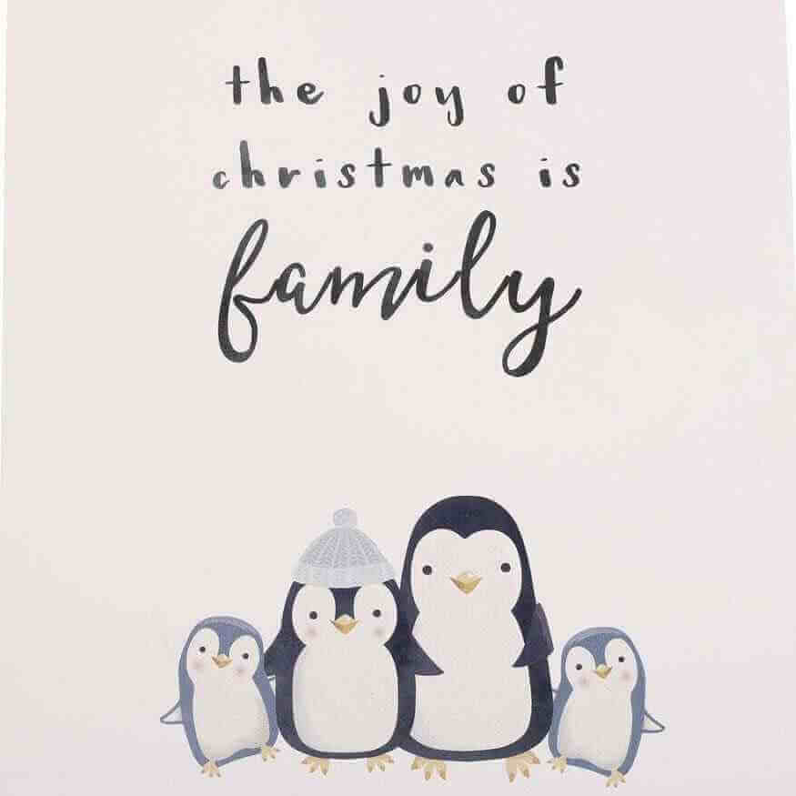 The Fashion Gift Shop: Joy of Christmas Penguin Family Hanging Sign by Jones Home & Gifts, Hanging Decoration