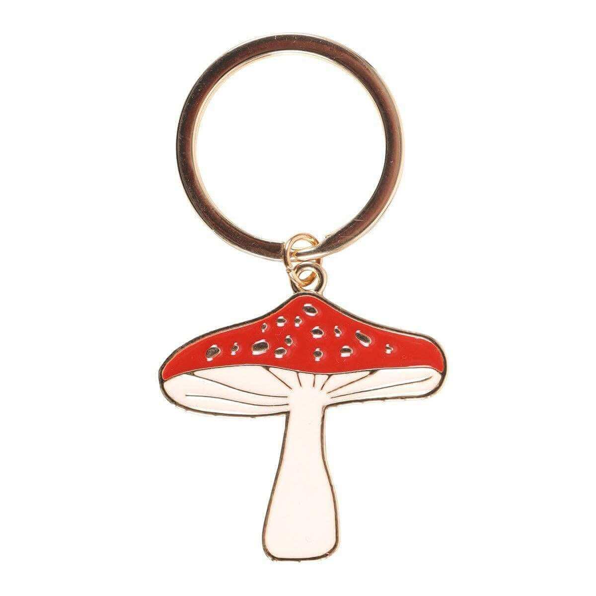 The Fashion Gift Shop: Lucky Toadstool Keyring, Enchanted Forest by Jones Home & Gifts, Bag Charms & Keyrings