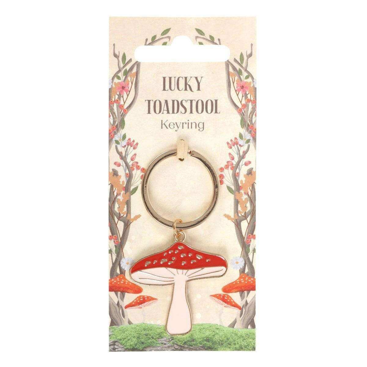 The Fashion Gift Shop: Lucky Toadstool Keyring, Enchanted Forest by Jones Home & Gifts, Bag Charms & Keyrings
