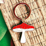 The Fashion Gift Shop: Lucky Toadstool Keyring, Enchanted Forest by Jones Home & Gifts, Bag Charms & Keyrings