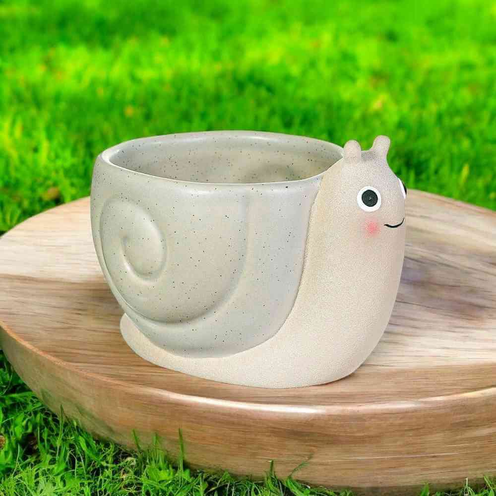 Mini Snail Planter, Small Cute Plant Pot by Sass and Belle