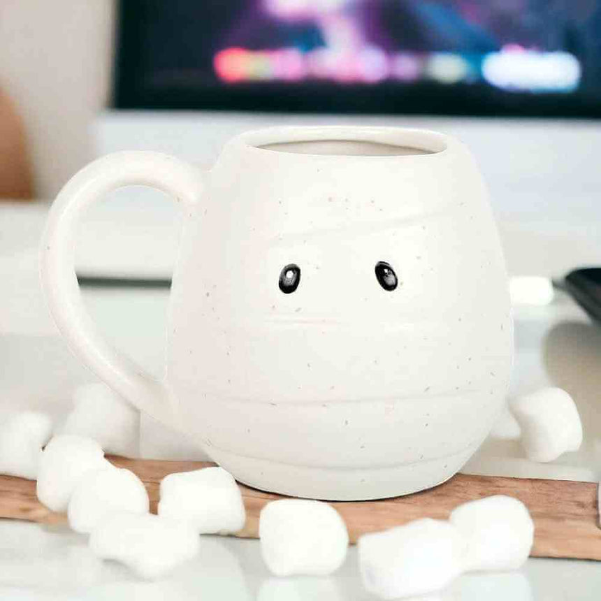 The Fashion Gift Shop: Mummy Shaped Rounded Mug for Halloween Fun and Decor by Spirit of equinox, Mugs and Cups