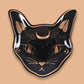 Mystic Mog Cat Face Trinket Dish Black with Gold Accent