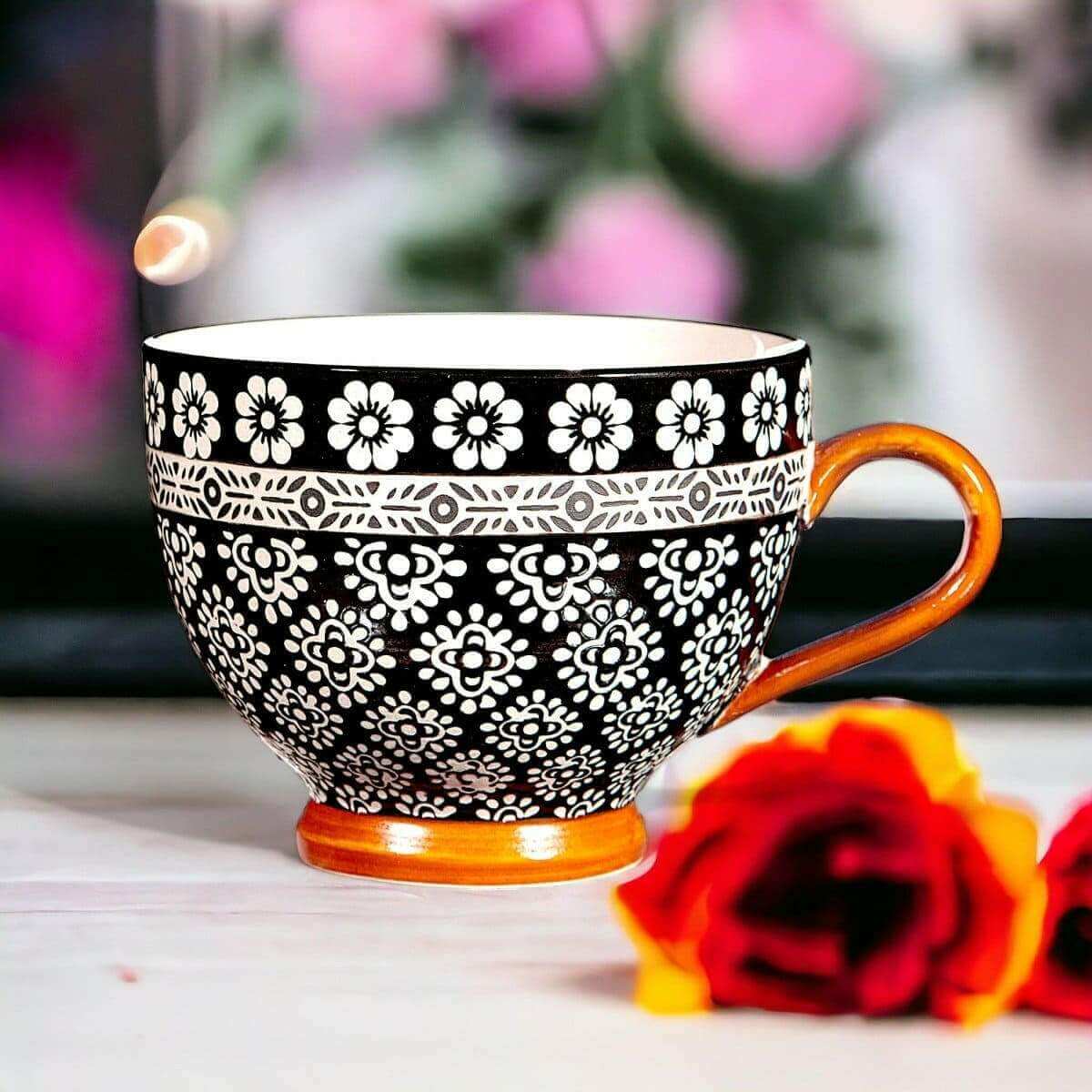 The Fashion Gift Shop: Nisha Teacup, Geometric Pattern Cup by Sass and Belle, Coffee & Tea Cups