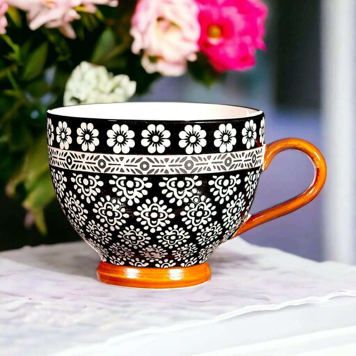 The Fashion Gift Shop: Nisha Teacup, Geometric Pattern Cup by Sass and Belle, Coffee & Tea Cups