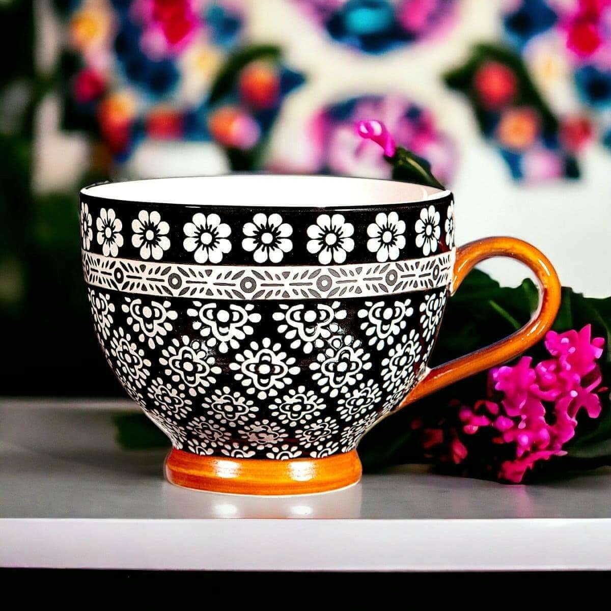The Fashion Gift Shop: Nisha Teacup, Geometric Pattern Cup by Sass and Belle, Coffee & Tea Cups