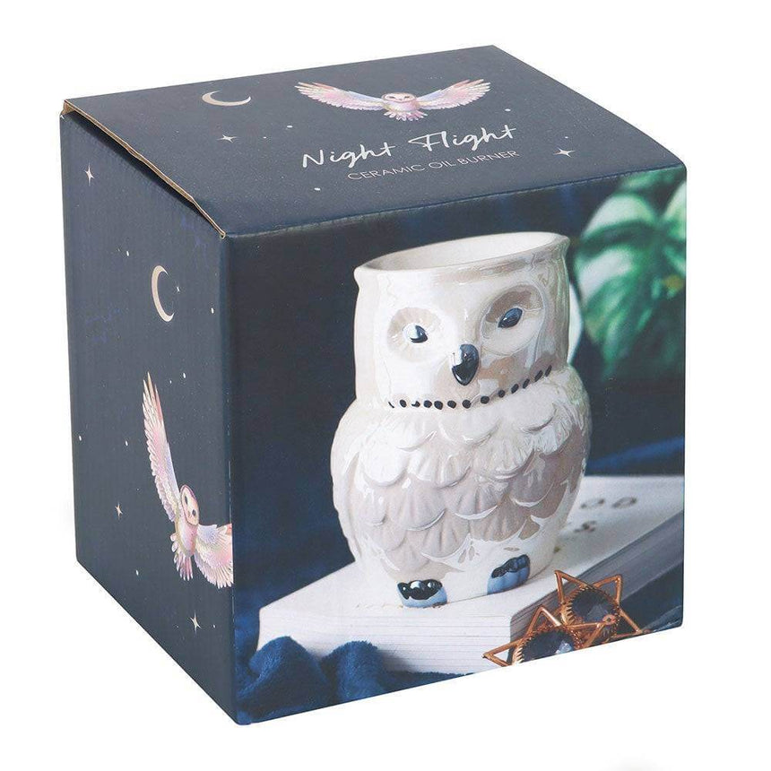 The Fashion Gift Shop: Owl Shaped Iridescent Oil Burner and Wax Warmer Decor by Spirit of equinox, Oil Burner & Wax Melters