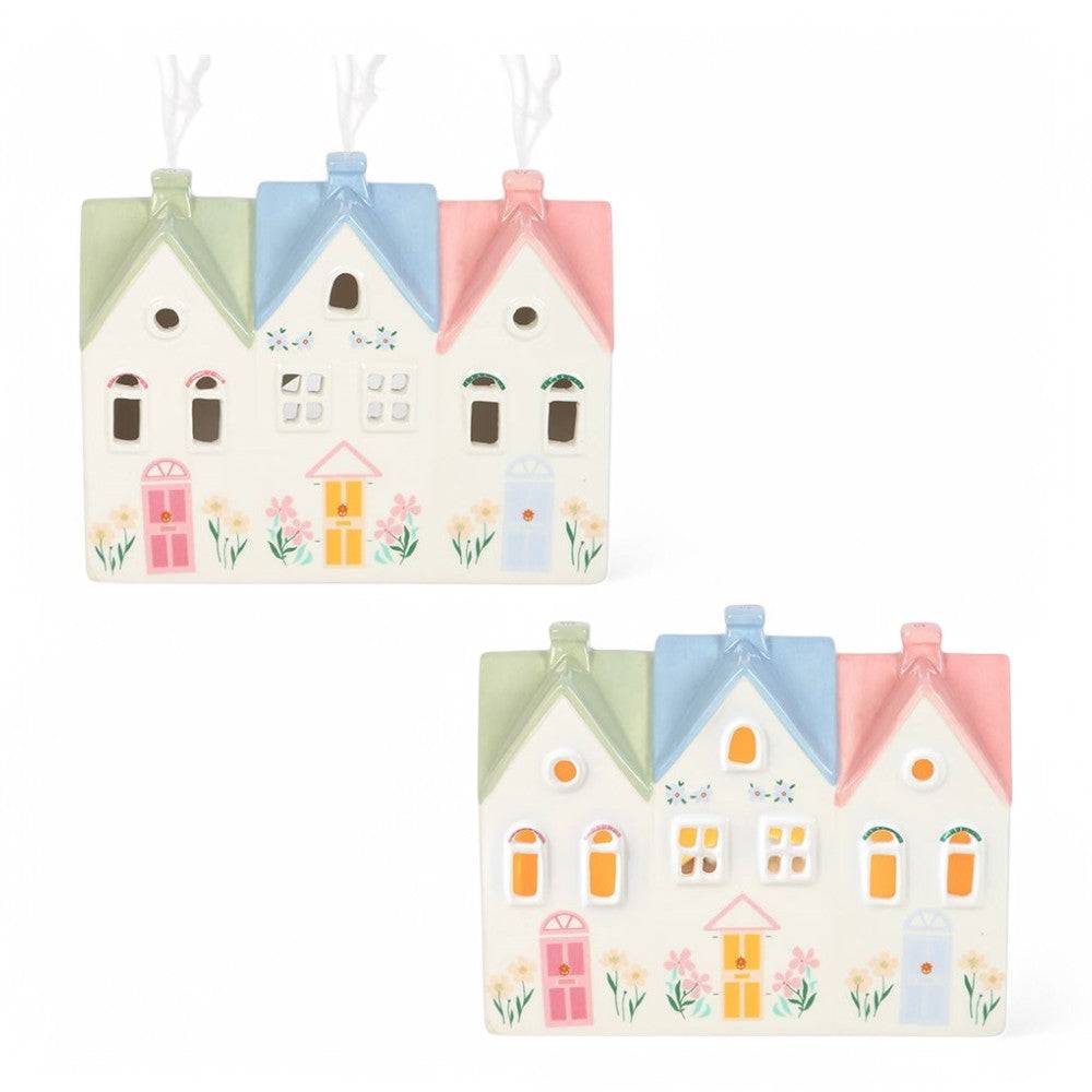 Pastel House Incense Cone Burner and Tealight Holder by Jones Home & Gifts