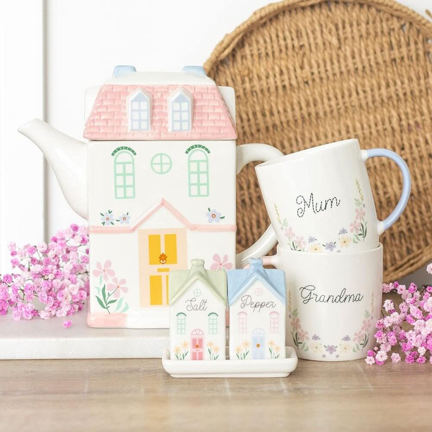 The Fashion Gift Shop: Pastel Town House Oil Burner and Wax Warmer Mothers Day Deco Gift by Jones Home & Gifts, Oil Burner & Wax Melters