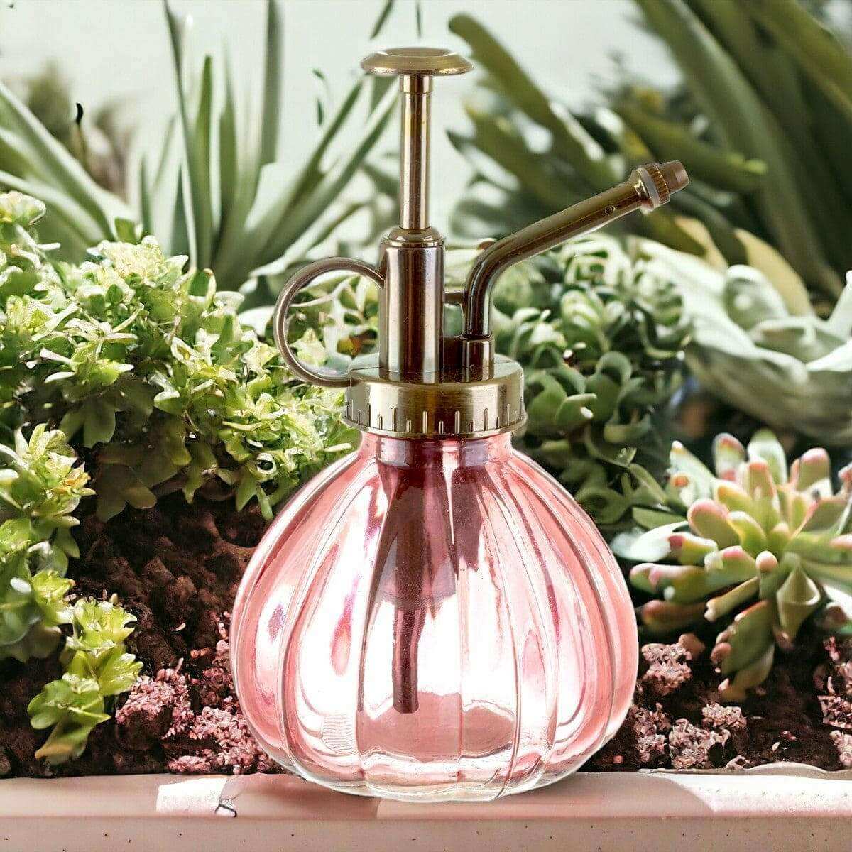 The Fashion Gift Shop: Pink Glass Plant Mister by Sass and Belle, Plant Mister