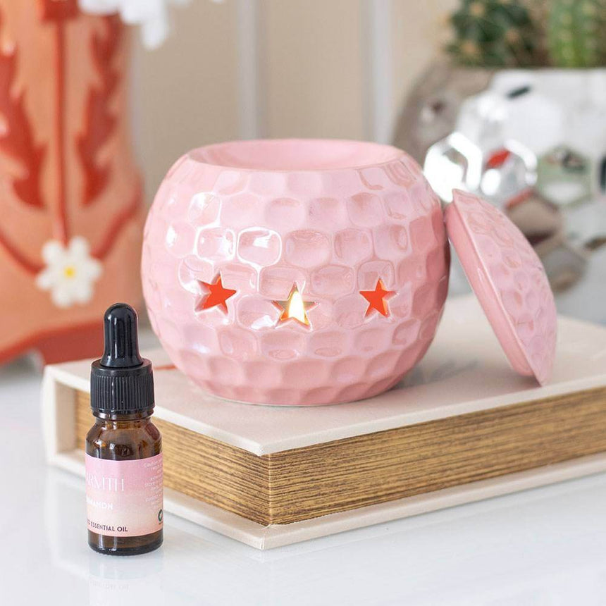 The Fashion Gift Shop: Pink Retro Disco Ball Oil Burner, Retro Rodeo Collection by Jones Home & Gifts, Oil Burner & Wax Melters