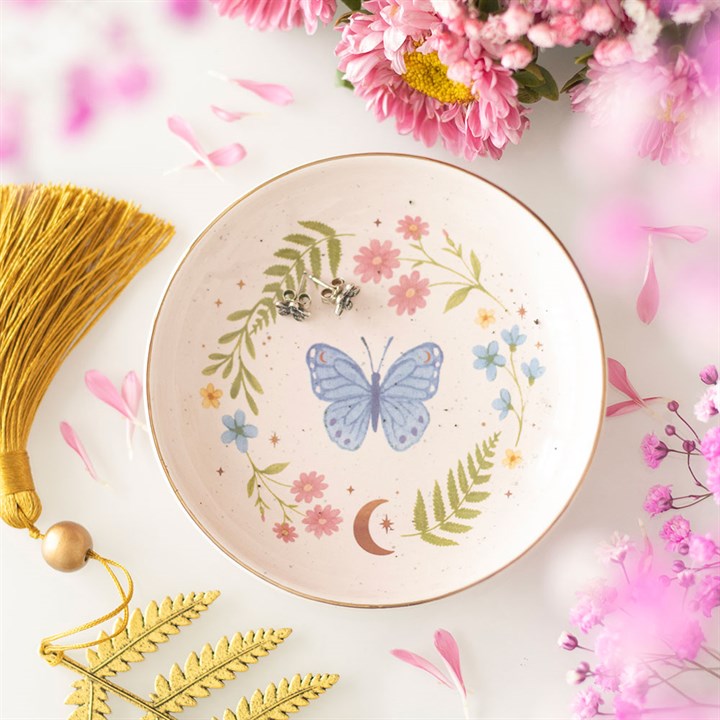 Luna Bloom Butterfly Trinket Dish
