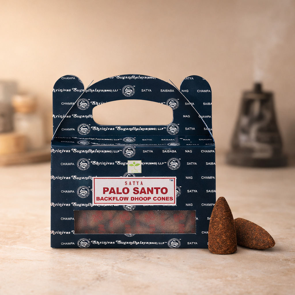 Palo Santo Backflow Incense Cones by Satya | Dhoop Cones