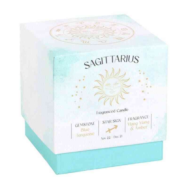 The Fashion Gift Shop: Sagittarius Ylang Ylang & Amber Gemstone Zodiac Candle by Jones Home & Gifts, Candles